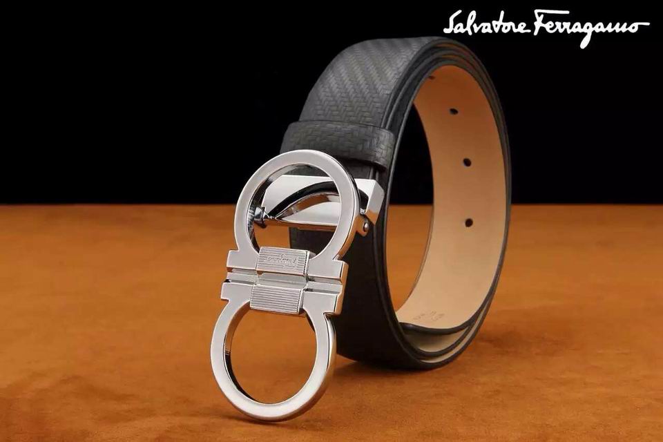 Ferragamo Special Edition Adjustable Leather Double Gancini Buckle Belt 011