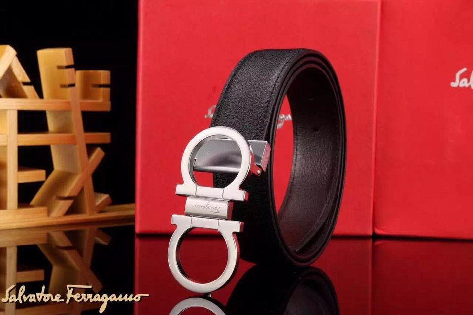 Ferragamo Special Edition Adjustable Leather Double Gancini Buckle Belt 012