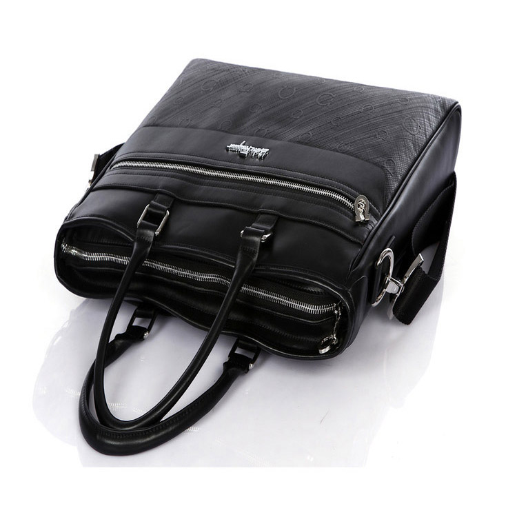 Ferragamo Medium Gancio Embossed Leather Briefcase