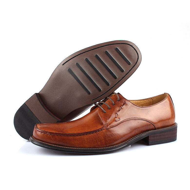 Ferragamo Tacito Brown Leather Lace Up Shoes