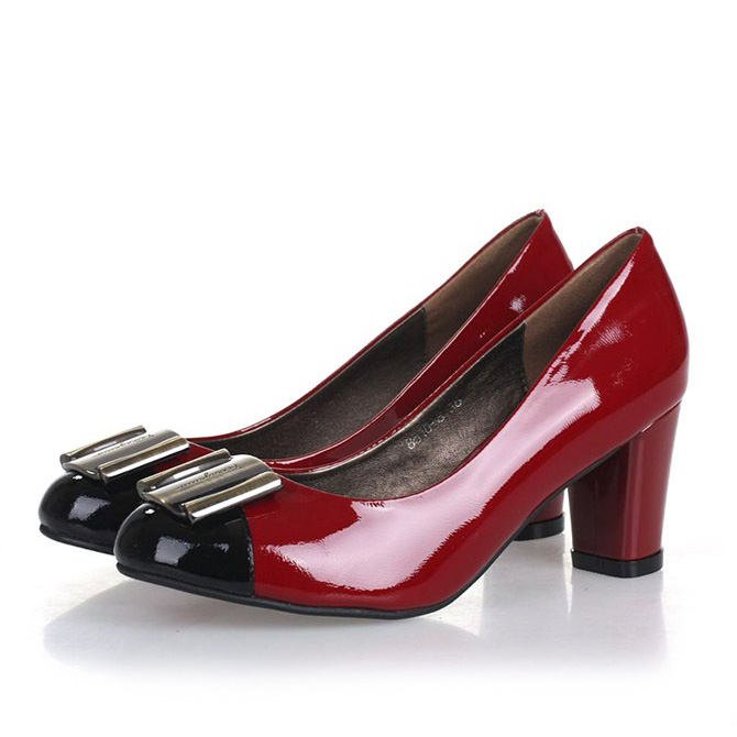 Ferragamo Shoes Patent Leather Red Pumps