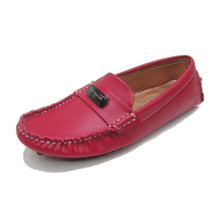 Ferragamo Womens Fenice Loafers Leather Shoe Red