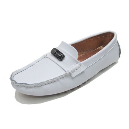 Ferragamo Womens Fenice Loafers Leather Shoe White