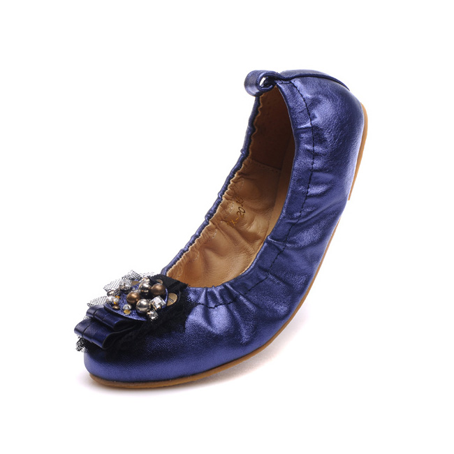 Ferragamo My Parisio Ballerina Women Flat Shoes Blue