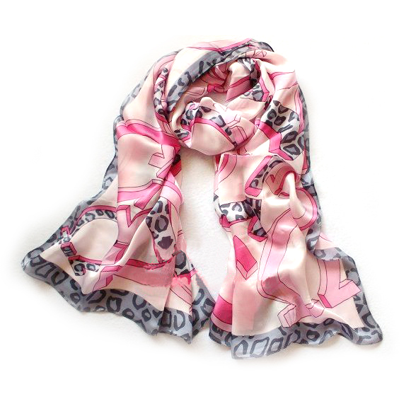 Ferragamo Tropical Printed Silk Oblong Scarf Pink