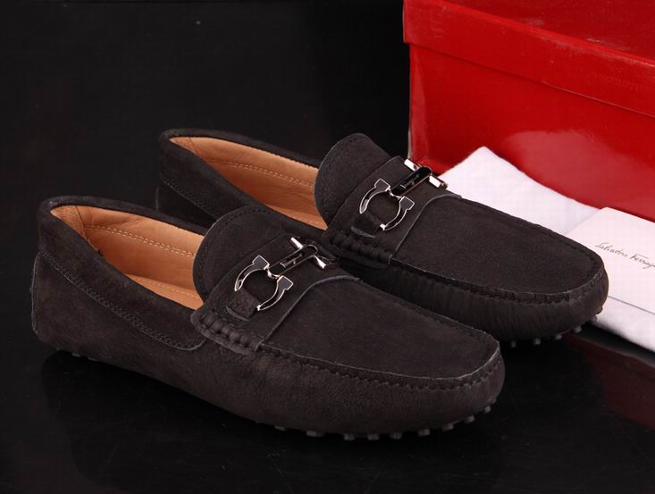 men Ferragamo casual shoes in dark brown 174