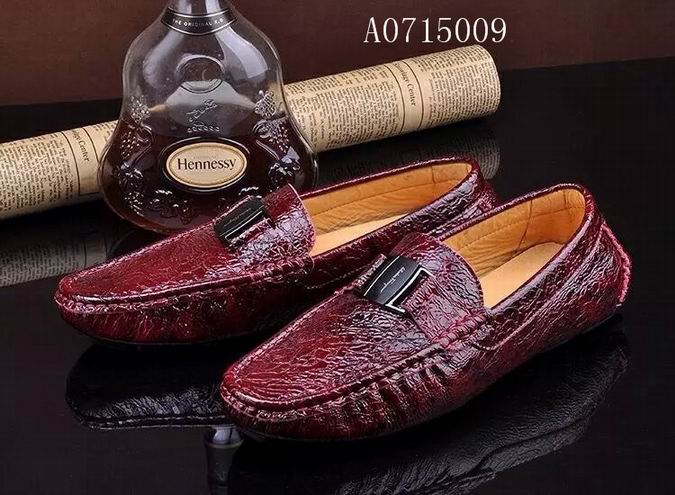 2016 New style men Ferragamo casual leather shoes in wine color 140