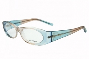 Ferragamo Plain Blue Transparent Eyewear For Discount