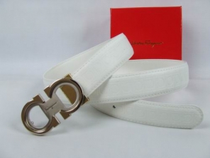 Ferragamo Men Reversible Logo Belt White Cream Gold On Sale
