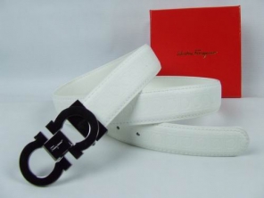 Ferragamo Men Reversible Logo Belt White Black Discount In Outlet