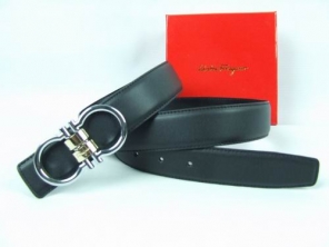 Wholesale Ferragamo Men Belt Vogue Copper Buckle Black Leather Online