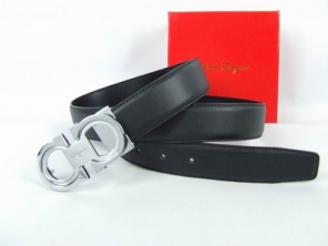 Discount Ferragamo Men Stylish Reversible Logo Belt Black