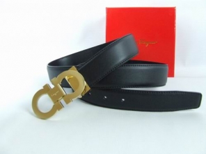 Ferragamo Men Classic Reversible Logo Belt Leather Gold Black On Sale Outlet