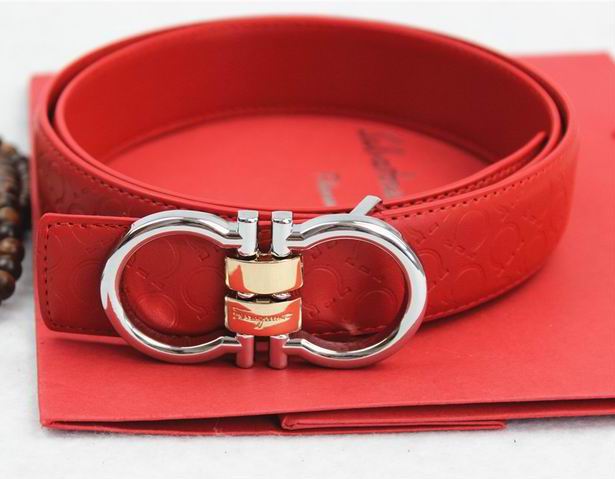 Ferragamo Men Adjustable Belt Red