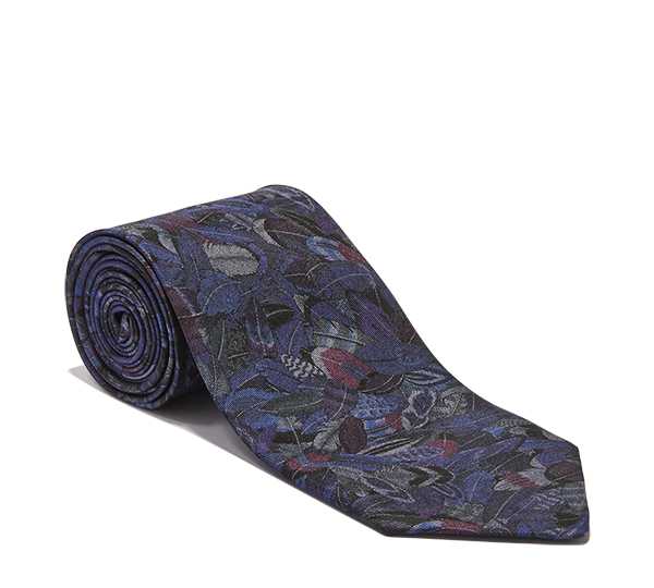 Salvatore Ferragamo Men Feather Motif Printed Tie