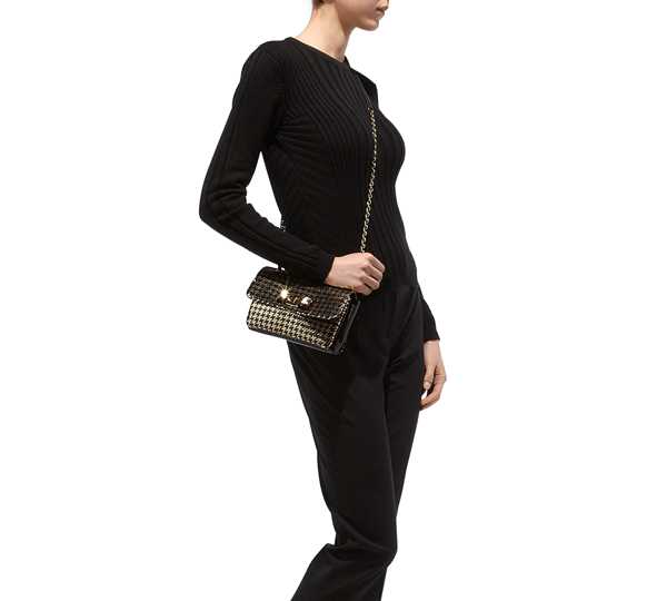 Salvatore Ferragamo Women Medium Sequined Vara Flap Bag Sale Online