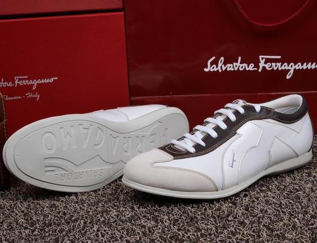 Salvatore Ferragamo Gancio Sneakers White color for men
