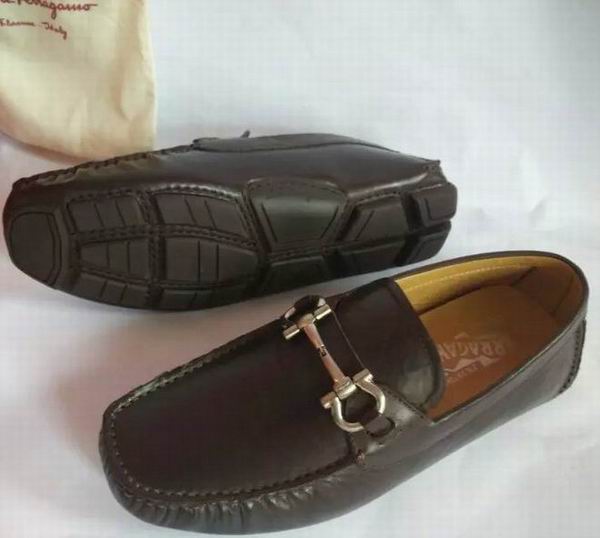 Ferragamo Mens Moccasins Loafers Coffee Shoes