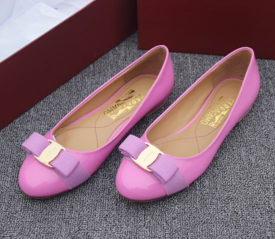 Salvatore Ferragamo Varina Women Flat Shoes Lavender in patent