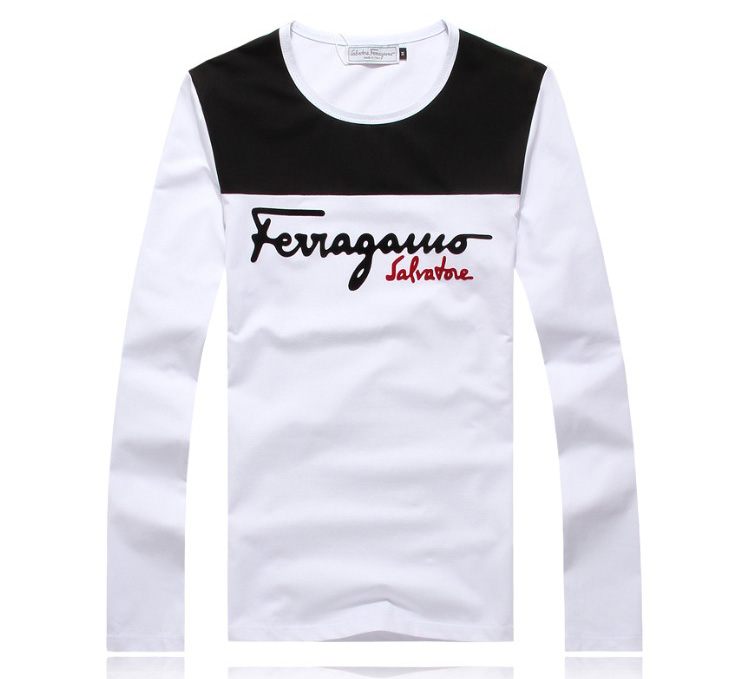 Ferragamo Long-sleeved Long T-shirt Men New Style Sale