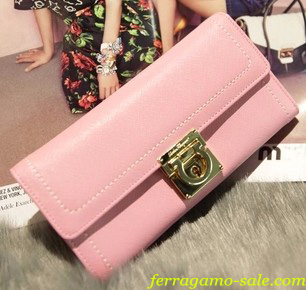 CONTINENTAL WALLET 2014 IN CALFSKIN COLOR PINK