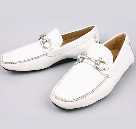 mens white ferragamo shoes